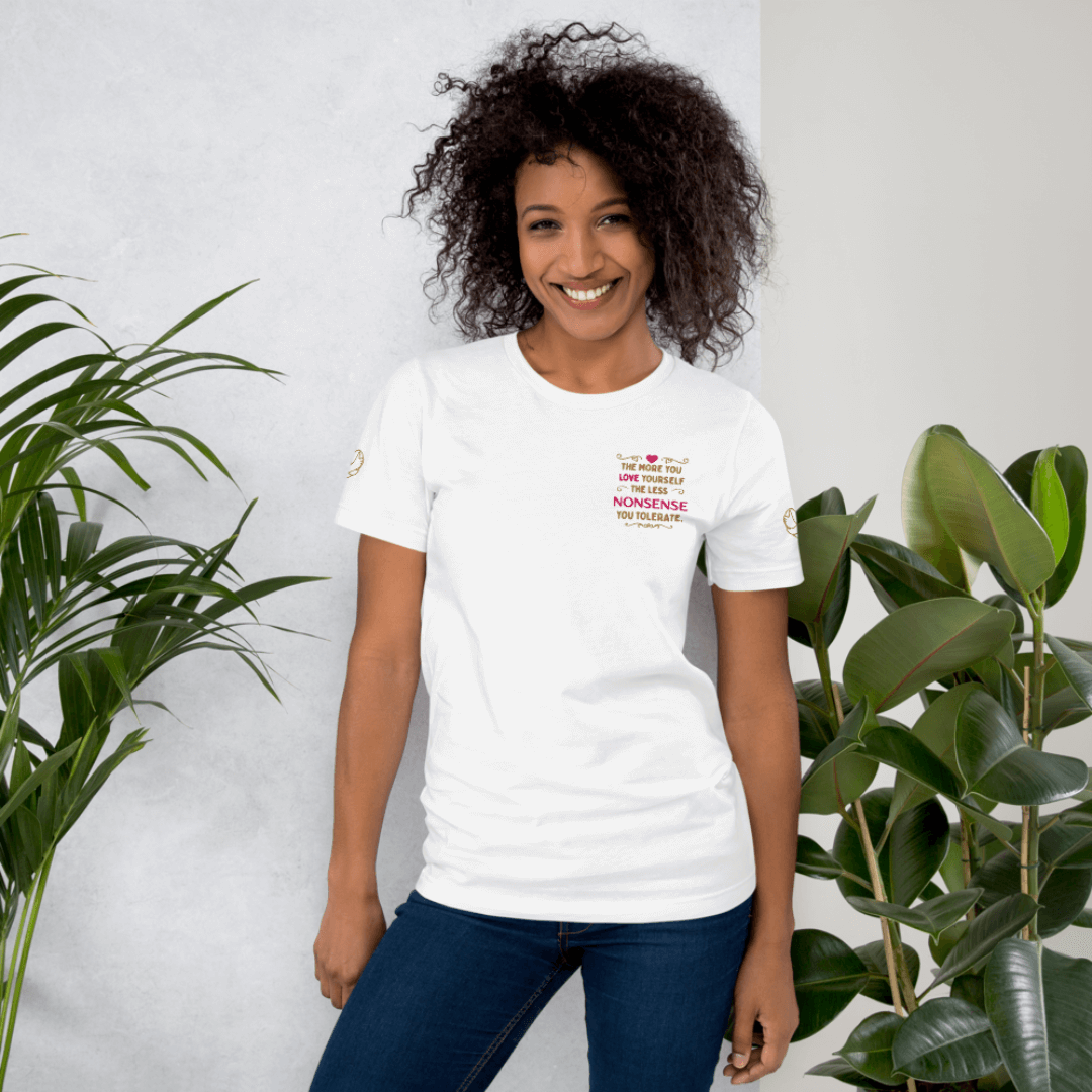 The More You Love Yourself - Unisex T-Shirt (with Left Chest and Sleeve Embroidery)