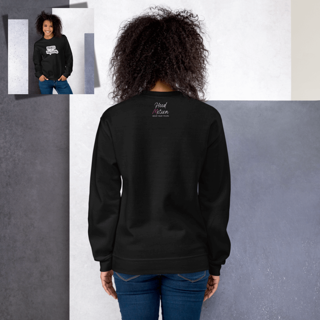 Progress NOT Perfection - Unisex Sweatshirt (with Wrist Embroidery)