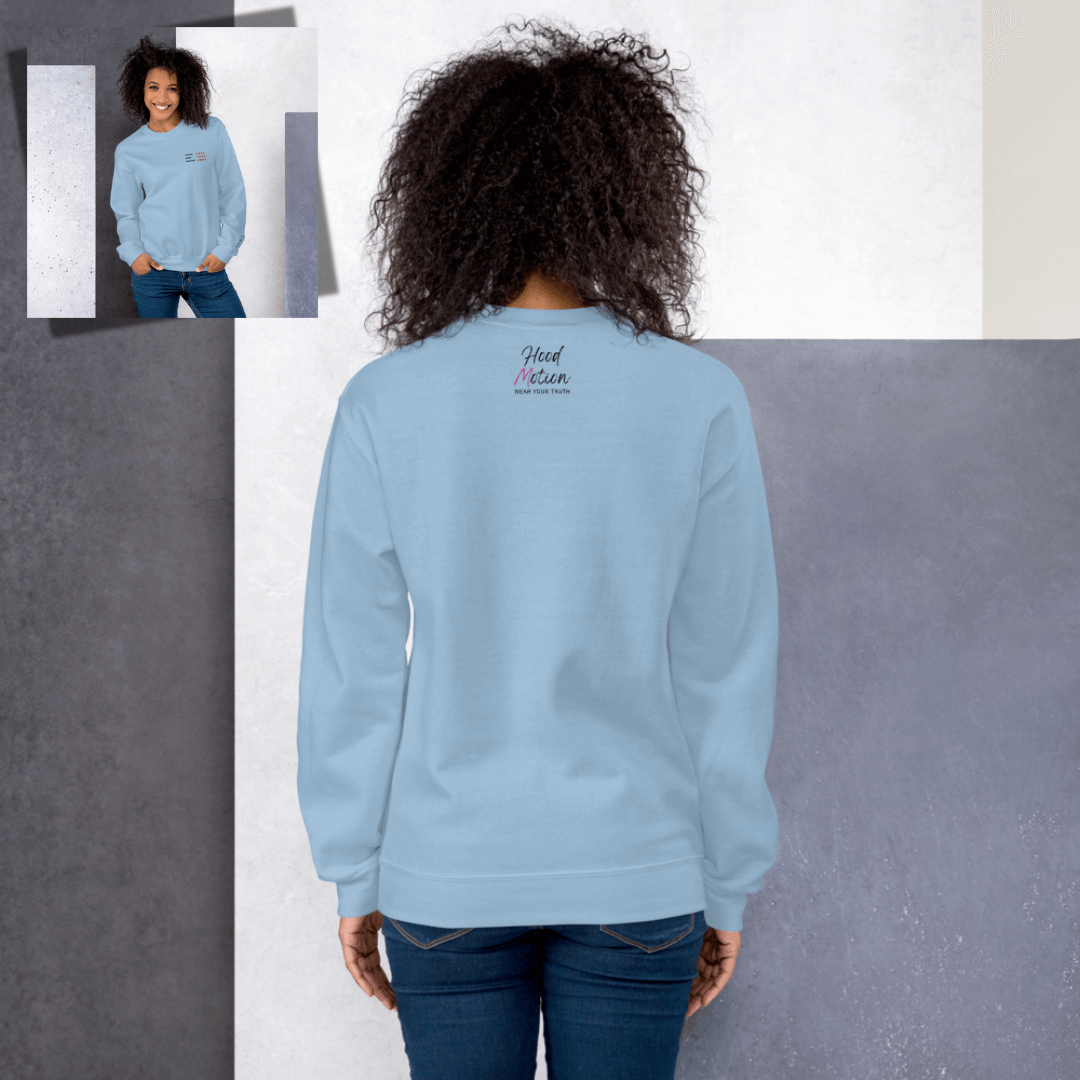 Share Give Receive Love - Unisex Sweatshirt (with Left Chest and Wrist Embroidery)