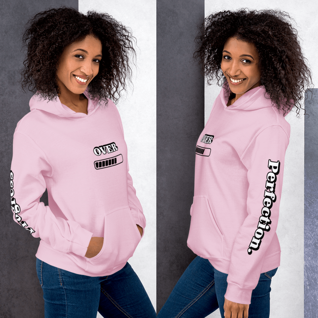 Progress OVER Perfection - Unisex Hoodie (with Sleeve Printing)