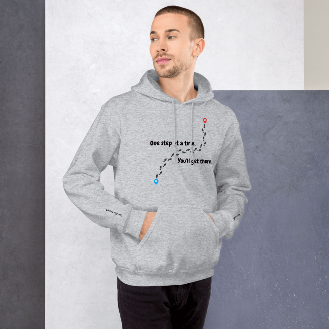 One Step at a Time - Unisex Hoodie (with Wrist Embroidery)