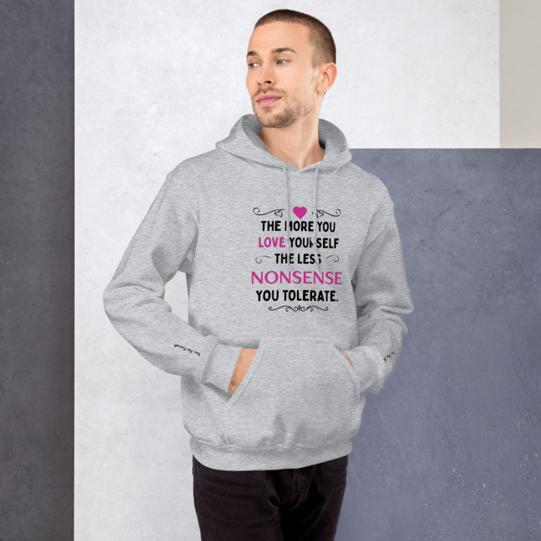 The More You Love Yourself - Unisex Hoodie (with Wrist Embroidery)