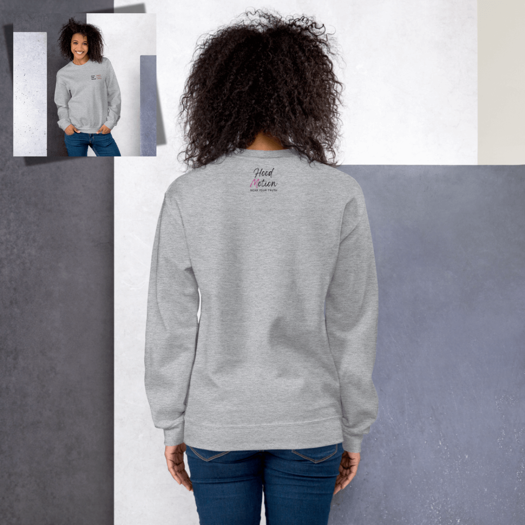 Share Give Receive Love - Unisex Sweatshirt (with Left Chest and Wrist Embroidery)