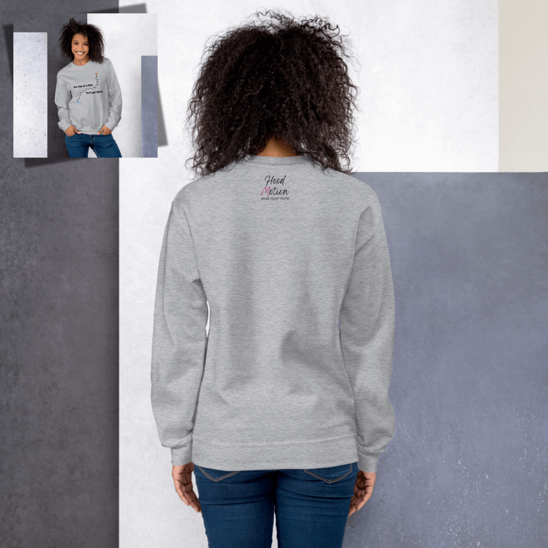 One Step At a Time - Unisex Sweatshirt (with Wrist Embroidery)