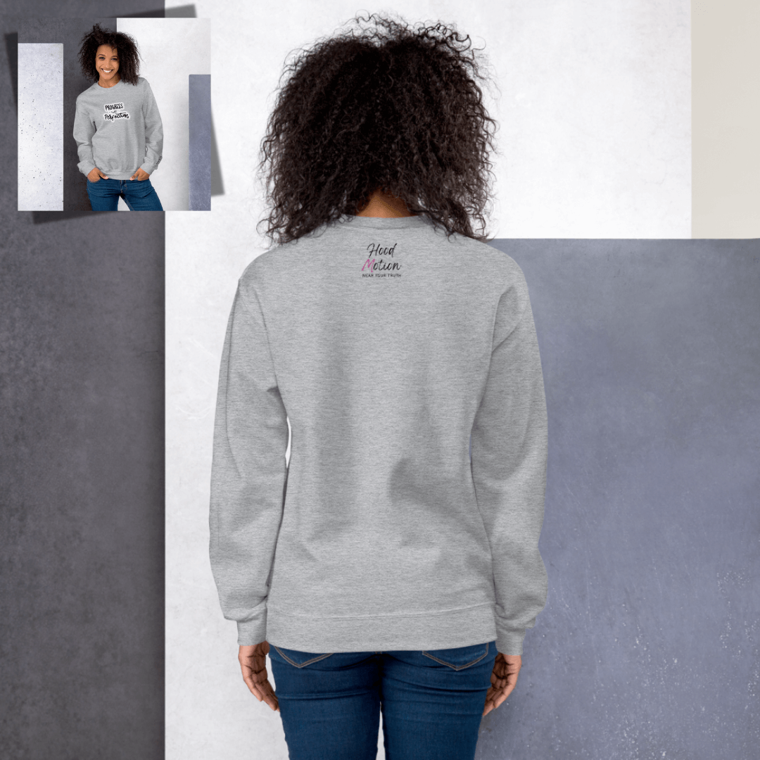 Progress NOT Perfection - Unisex Sweatshirt (with Wrist Embroidery)