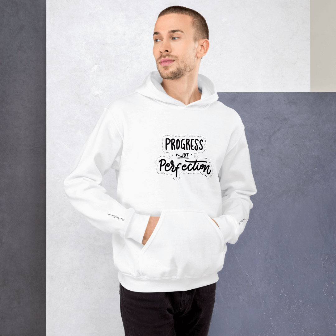 Progress NOT Perfection - Unisex Hoodie (with Wrist Embroidery)