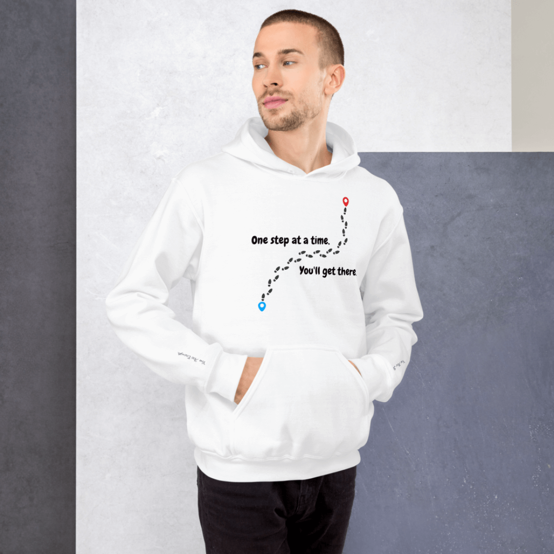 One Step at a Time - Unisex Hoodie (with Wrist Embroidery)