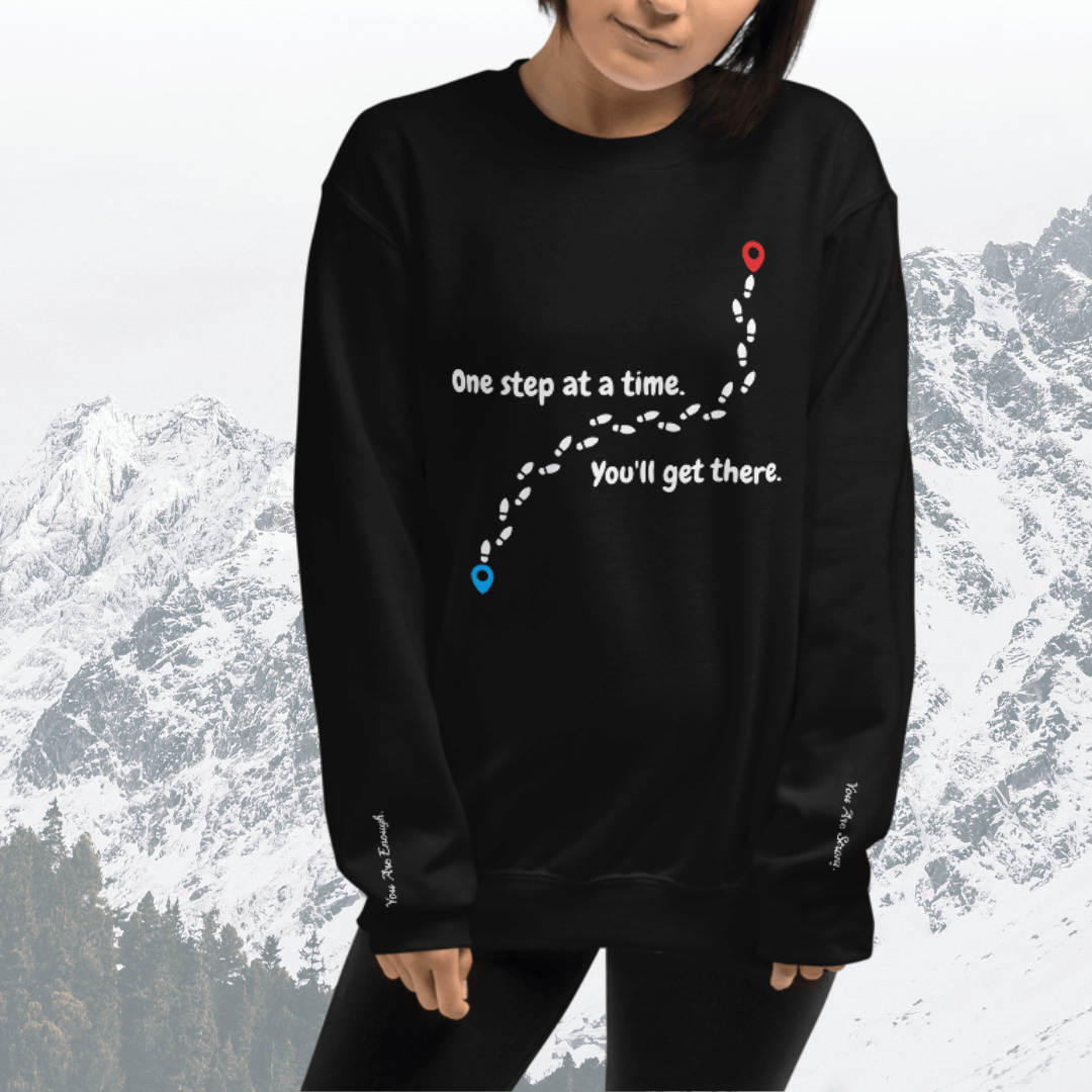One Step At a Time - Unisex Sweatshirt (with Wrist Embroidery)