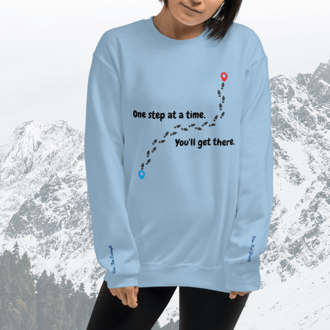 One Step At a Time - Unisex Sweatshirt (with Wrist Embroidery)