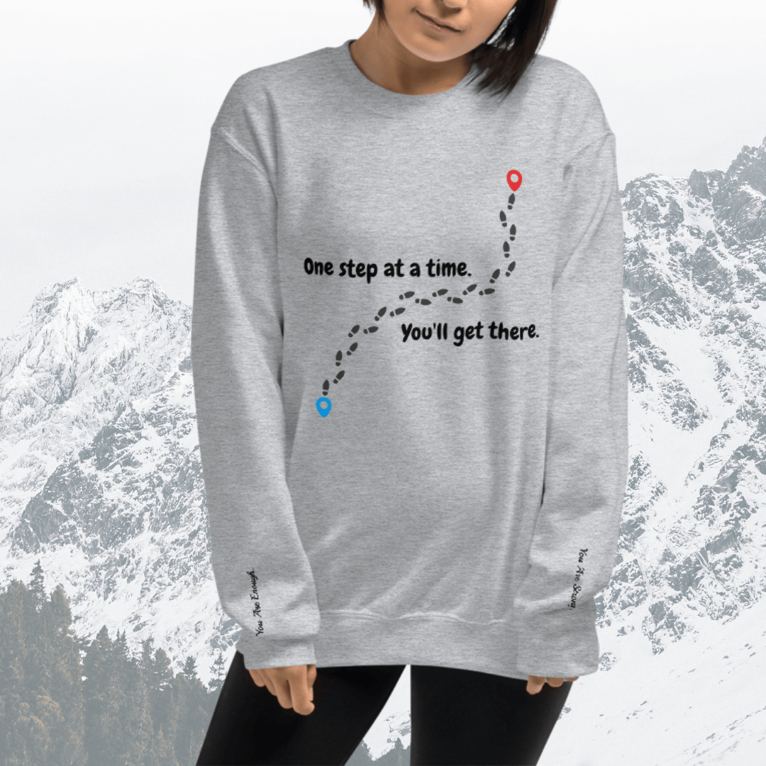 One Step At a Time - Unisex Sweatshirt (with Wrist Embroidery)