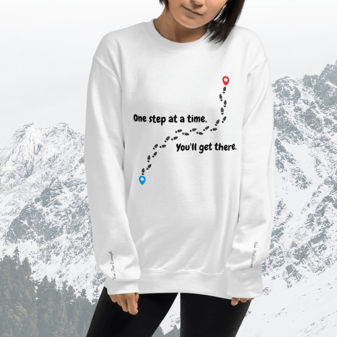 One Step At a Time - Unisex Sweatshirt (with Wrist Embroidery)