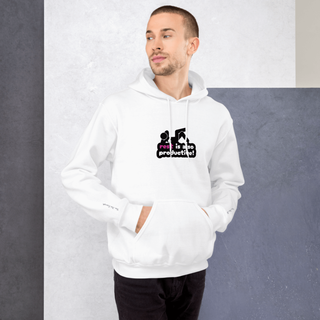 Rest Is Also Productive - Unisex Hoodie (with Wrist Embroidery)