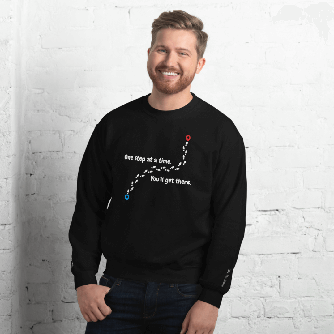 One Step At a Time - Unisex Sweatshirt (with Wrist Embroidery)