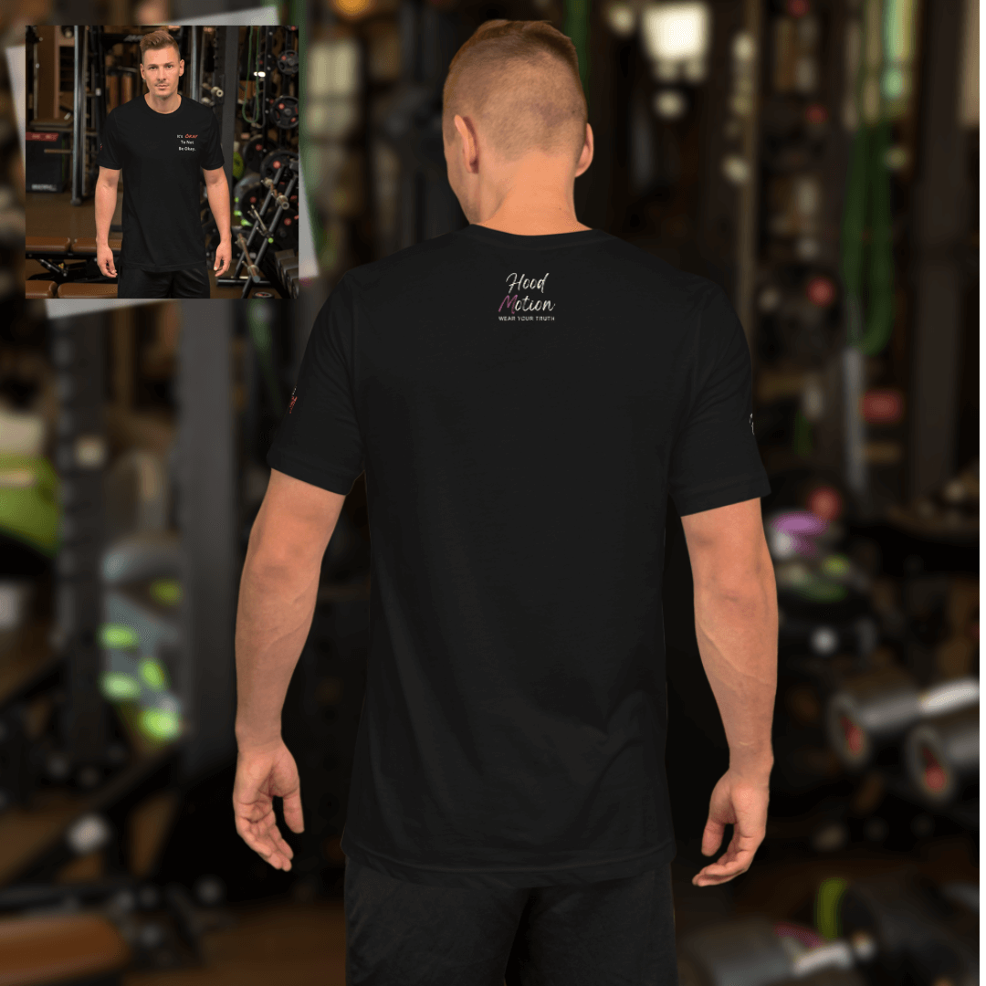 It's Okay to not be Okay v2 - Unisex T-shirt (with Left Chest and Sleeve Embroidery)