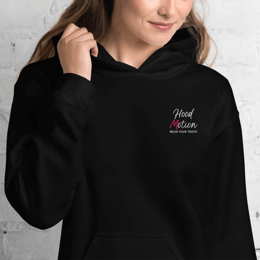 Hood Motion - Unisex Hoodie (with Left Chest and Wrist Embroidery + Back Print)
