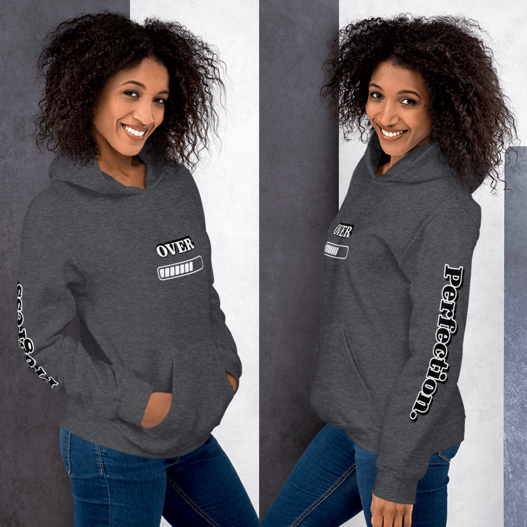 Progress OVER Perfection - Unisex Hoodie (with Sleeve Printing)