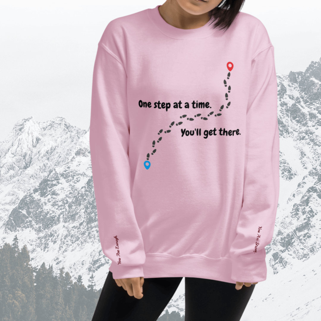 One Step At a Time - Unisex Sweatshirt (with Wrist Embroidery)