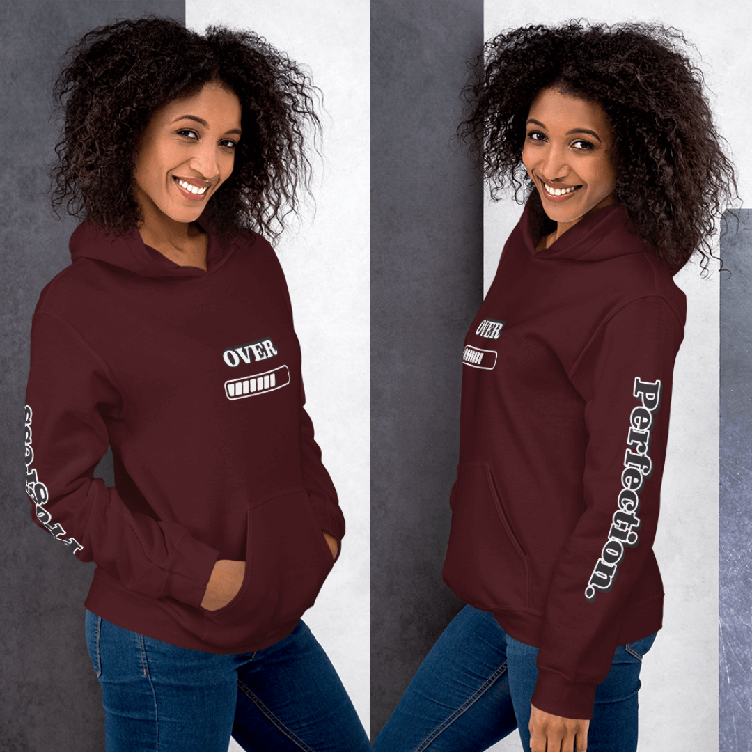 Progress OVER Perfection - Unisex Hoodie (with Sleeve Printing)