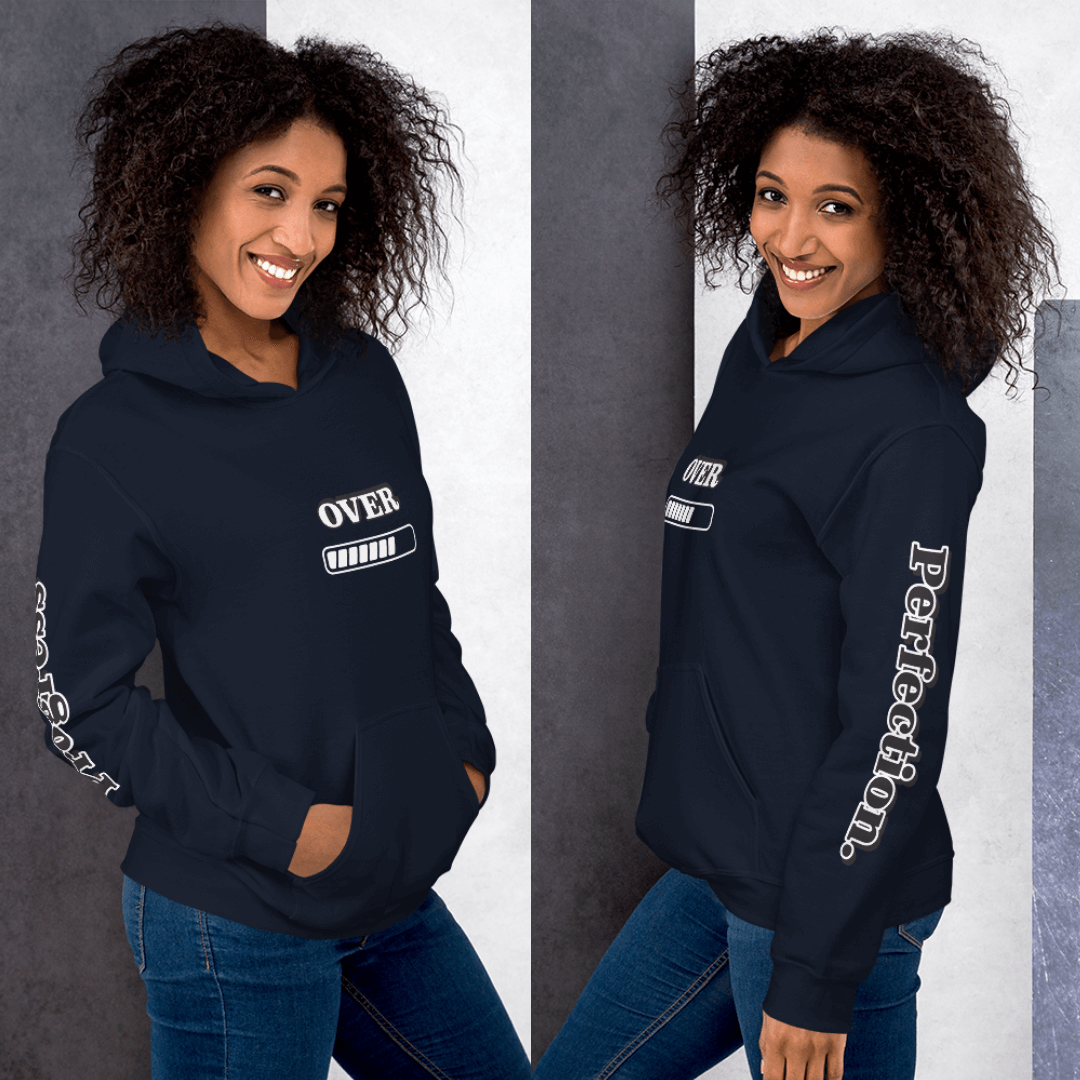 Progress OVER Perfection - Unisex Hoodie (with Sleeve Printing)
