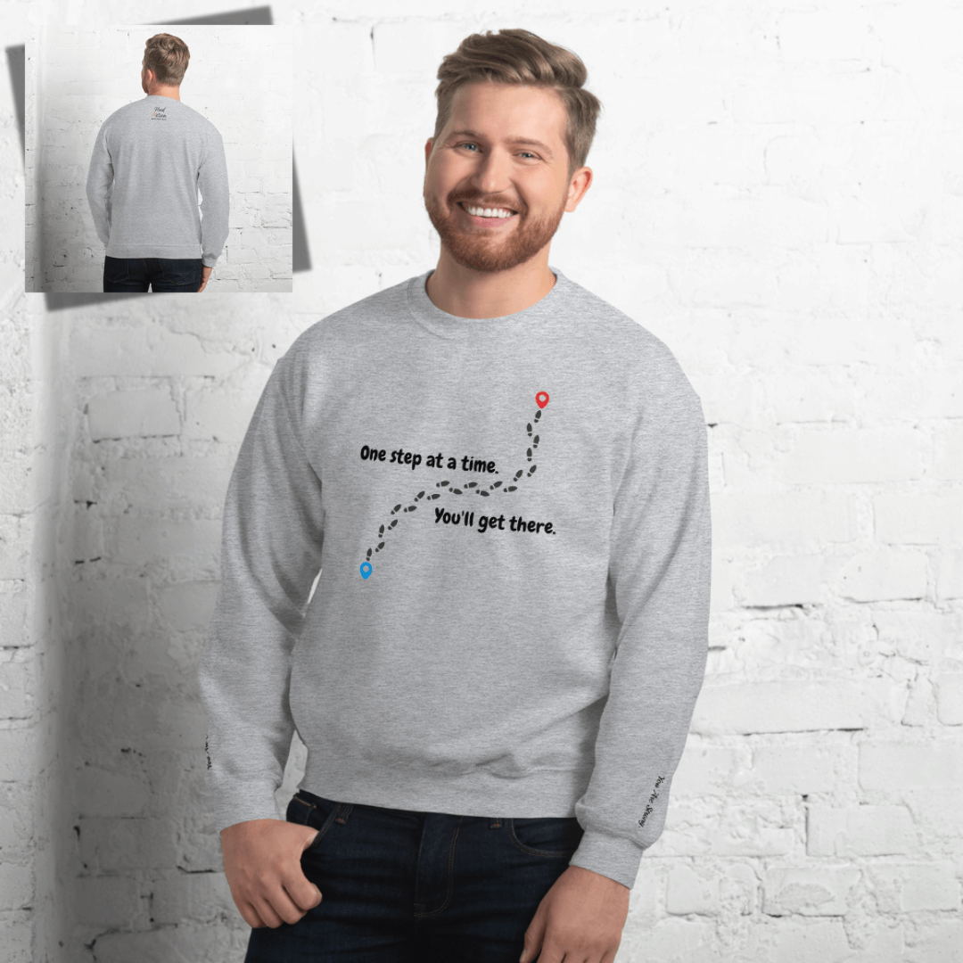 One Step At a Time - Unisex Sweatshirt (with Wrist Embroidery)