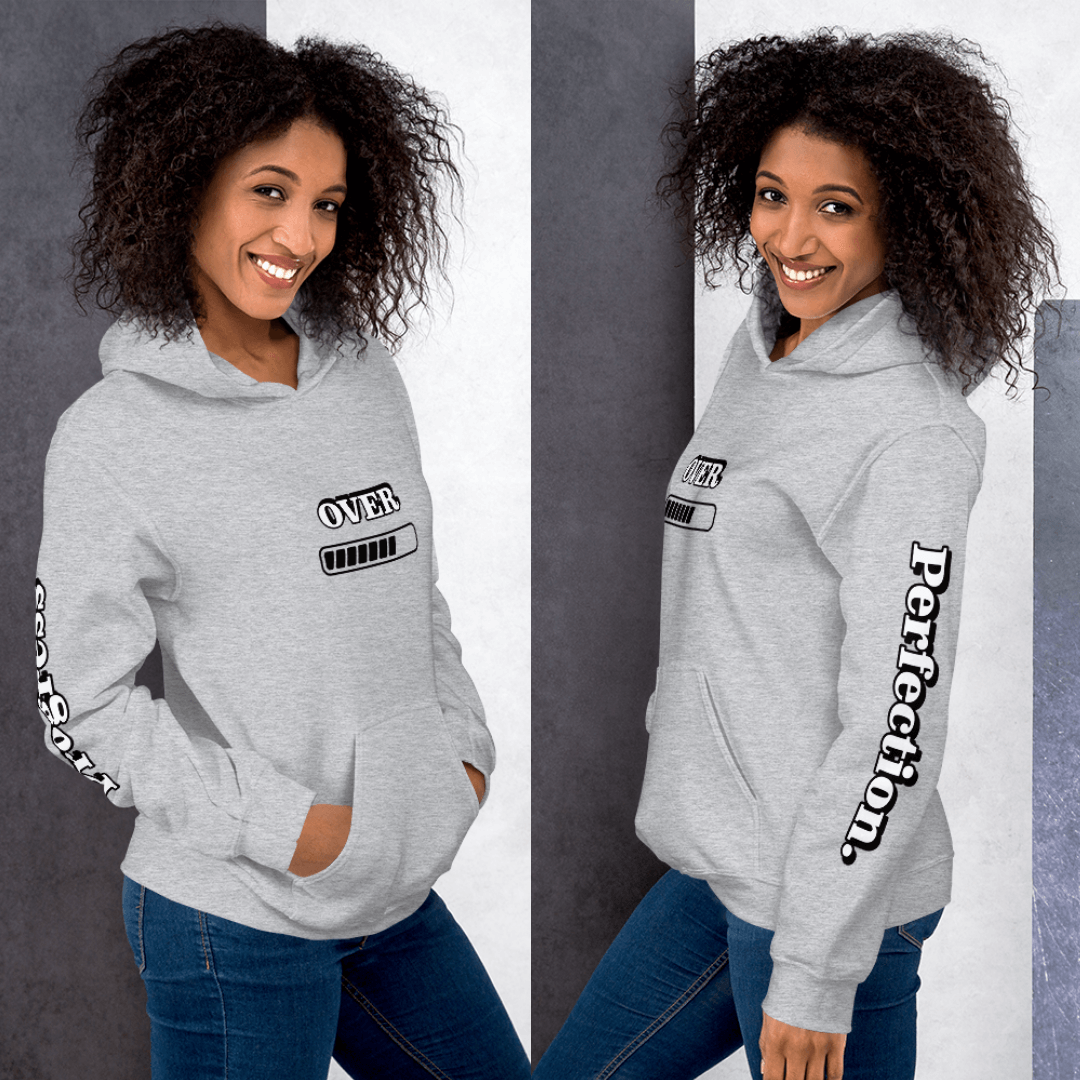 Progress OVER Perfection - Unisex Hoodie (with Sleeve Printing)