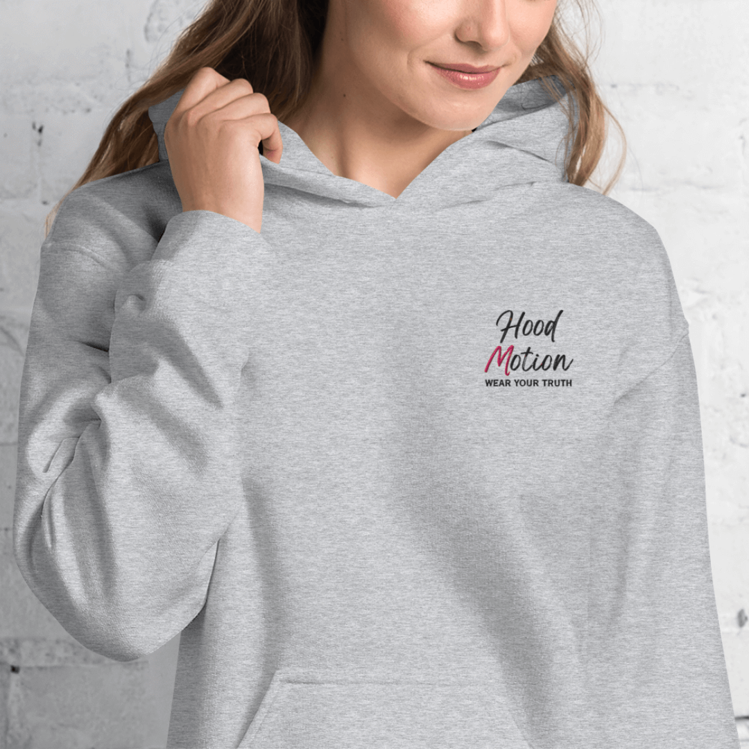 Hood Motion - Unisex Hoodie (with Left Chest and Wrist Embroidery + Back Print)