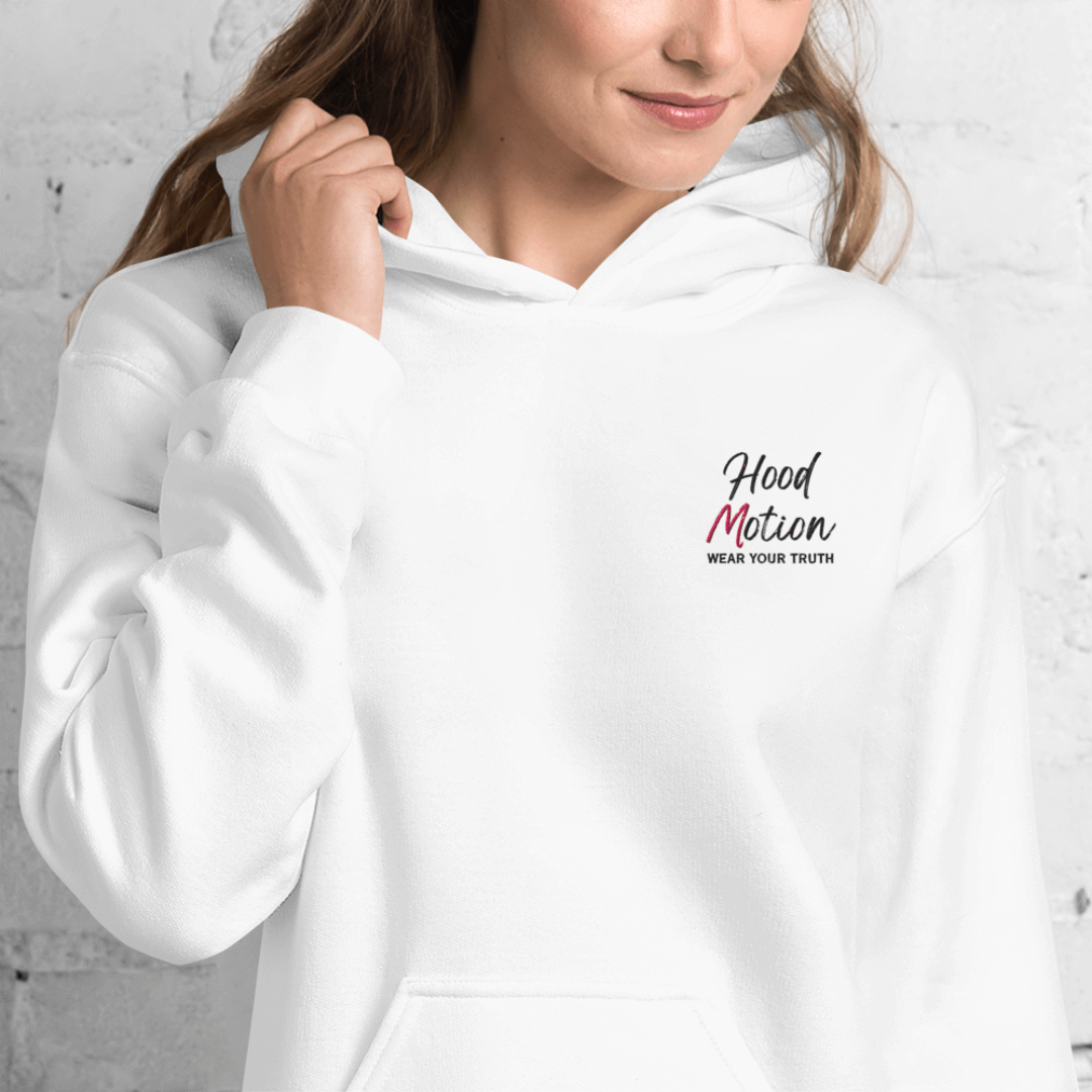 Hood Motion - Unisex Hoodie (with Left Chest and Wrist Embroidery + Back Print)