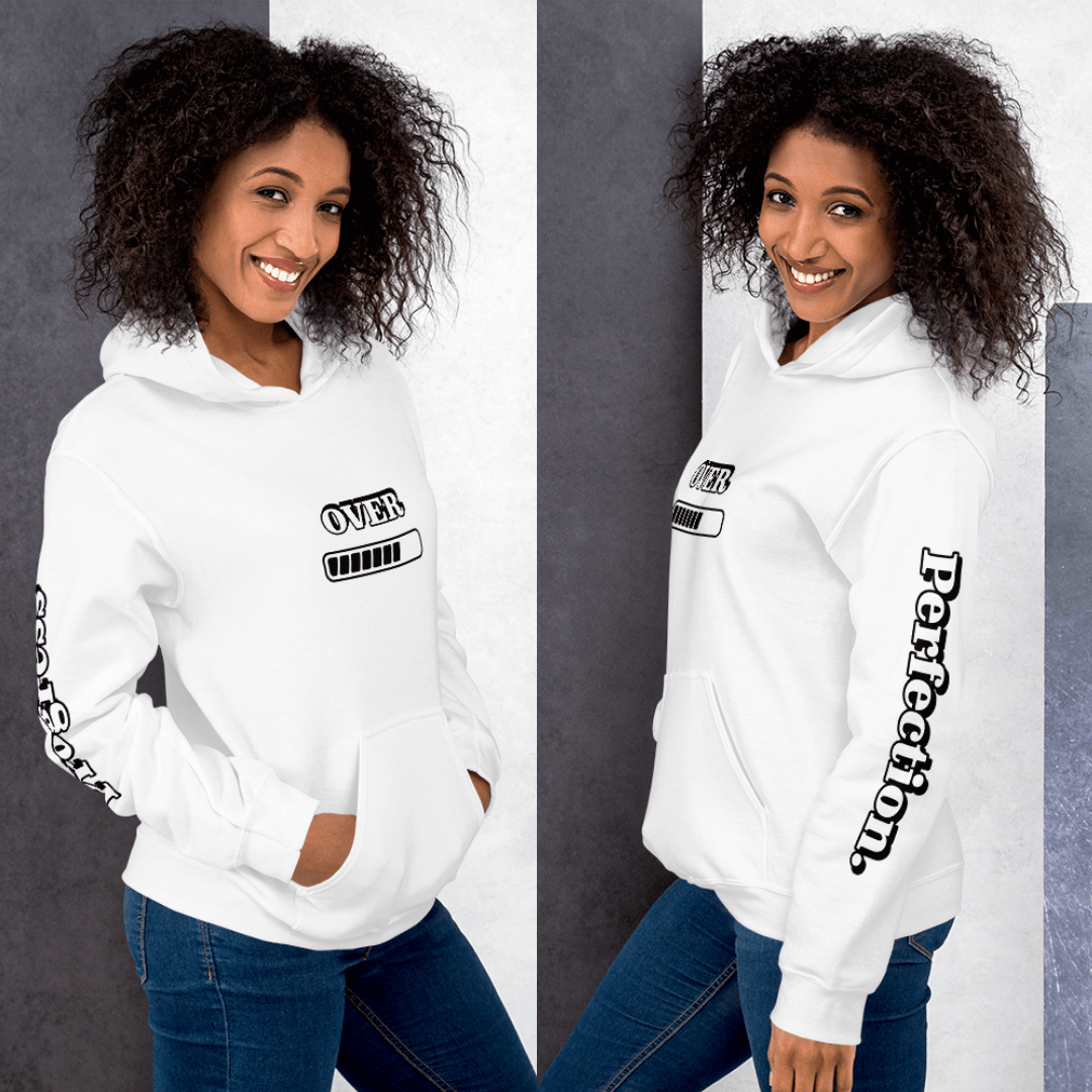 Progress OVER Perfection - Unisex Hoodie (with Sleeve Printing)