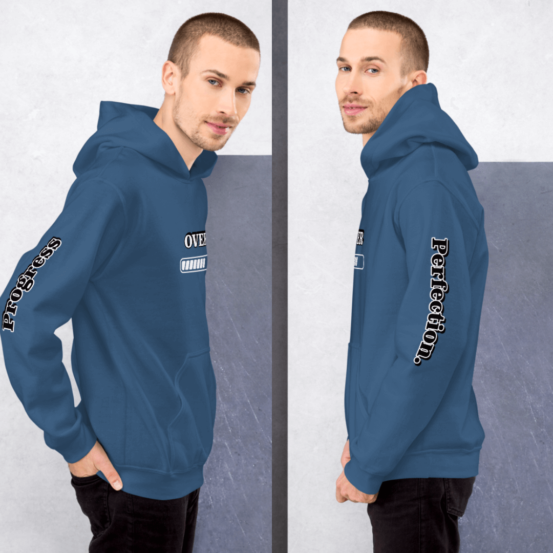 Progress OVER Perfection - Unisex Hoodie (with Sleeve Printing)