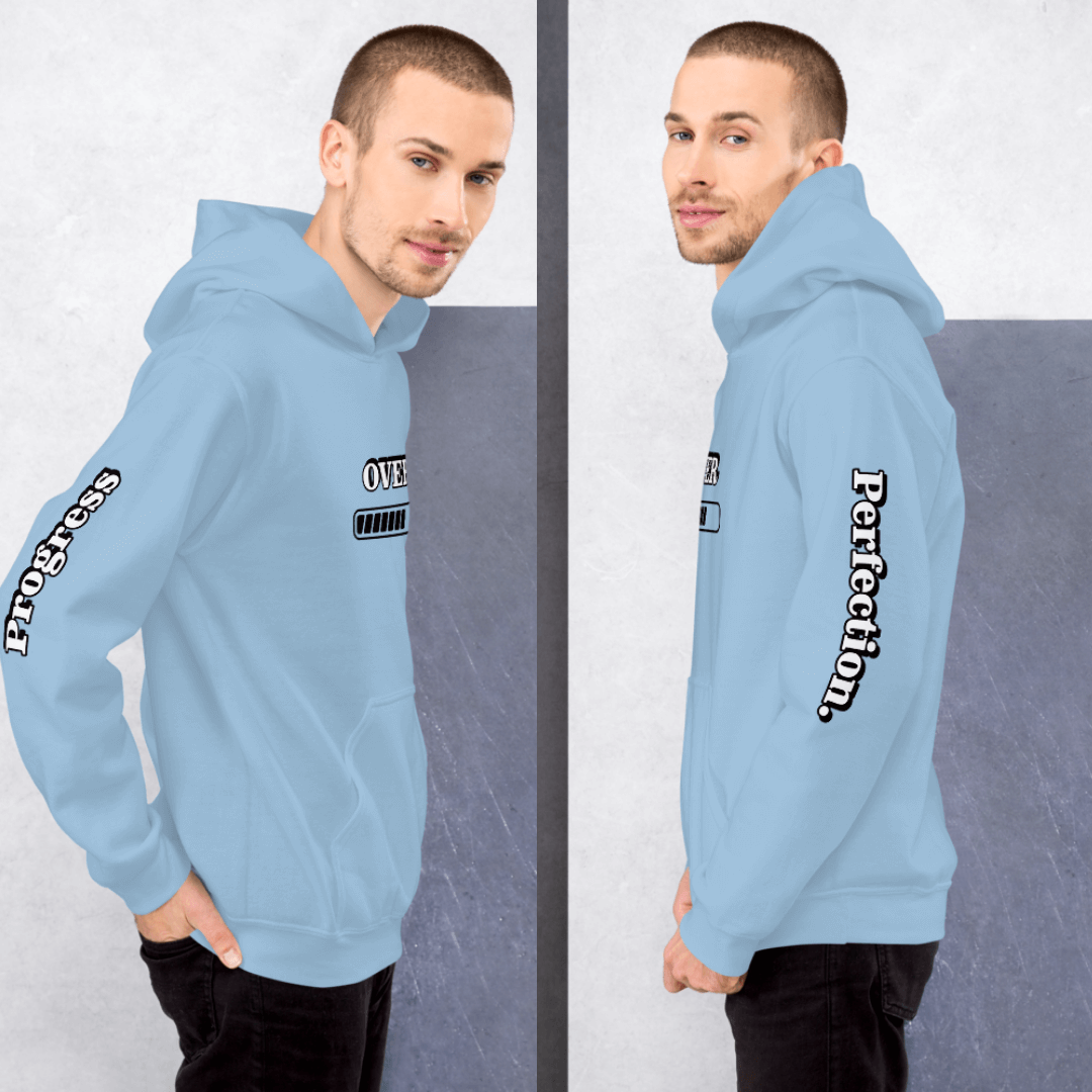 Progress OVER Perfection - Unisex Hoodie (with Sleeve Printing)