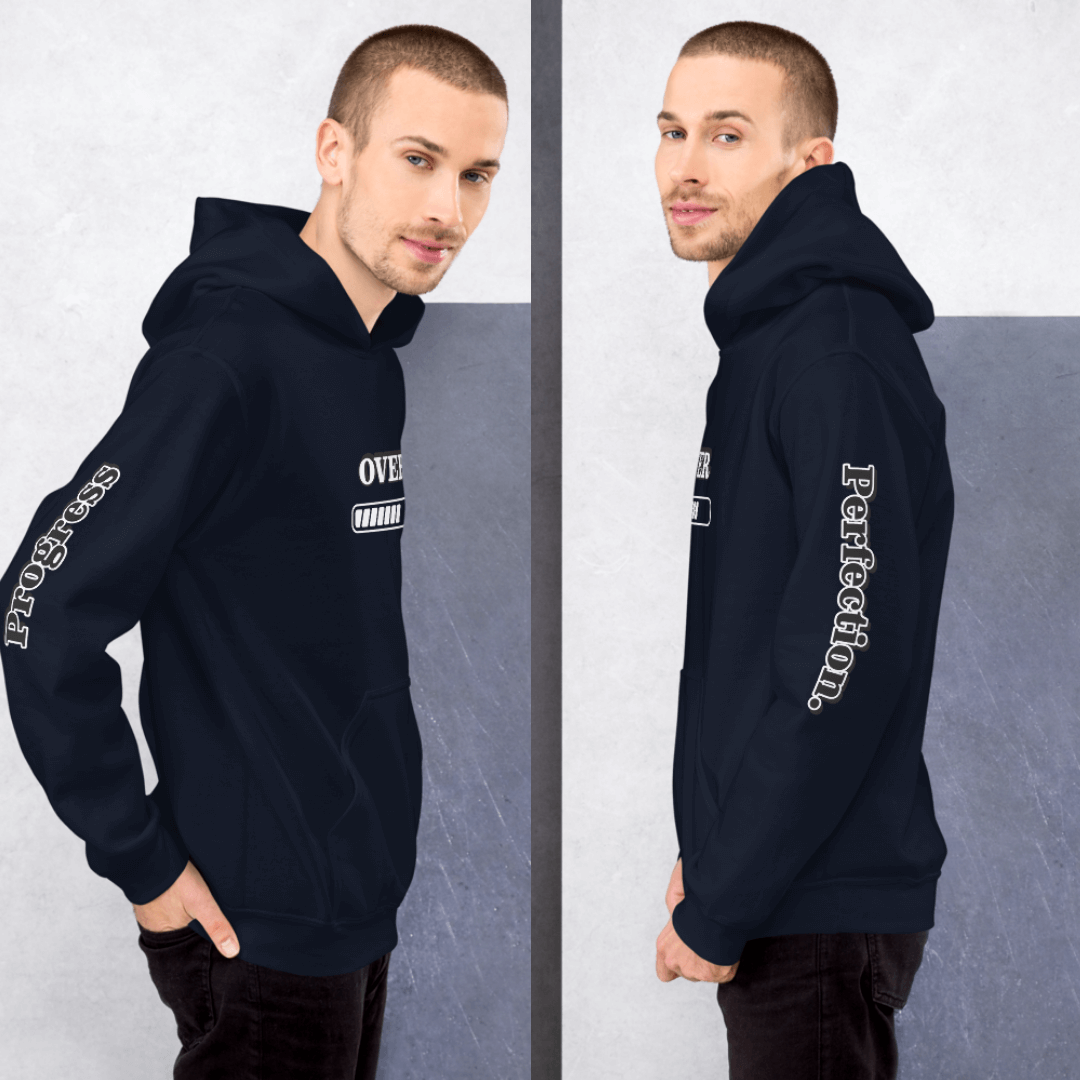 Progress OVER Perfection - Unisex Hoodie (with Sleeve Printing)
