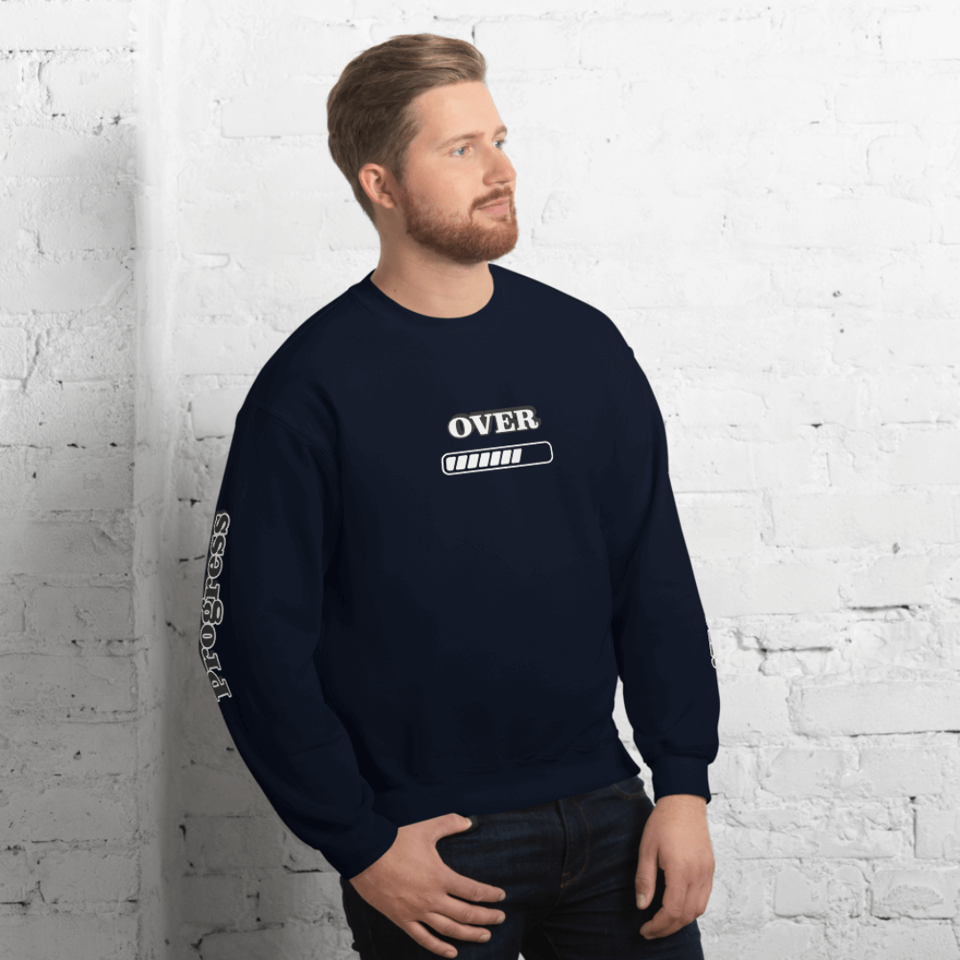 Progress OVER Perfection - Unisex Sweatshirt (with Sleeve Printing)