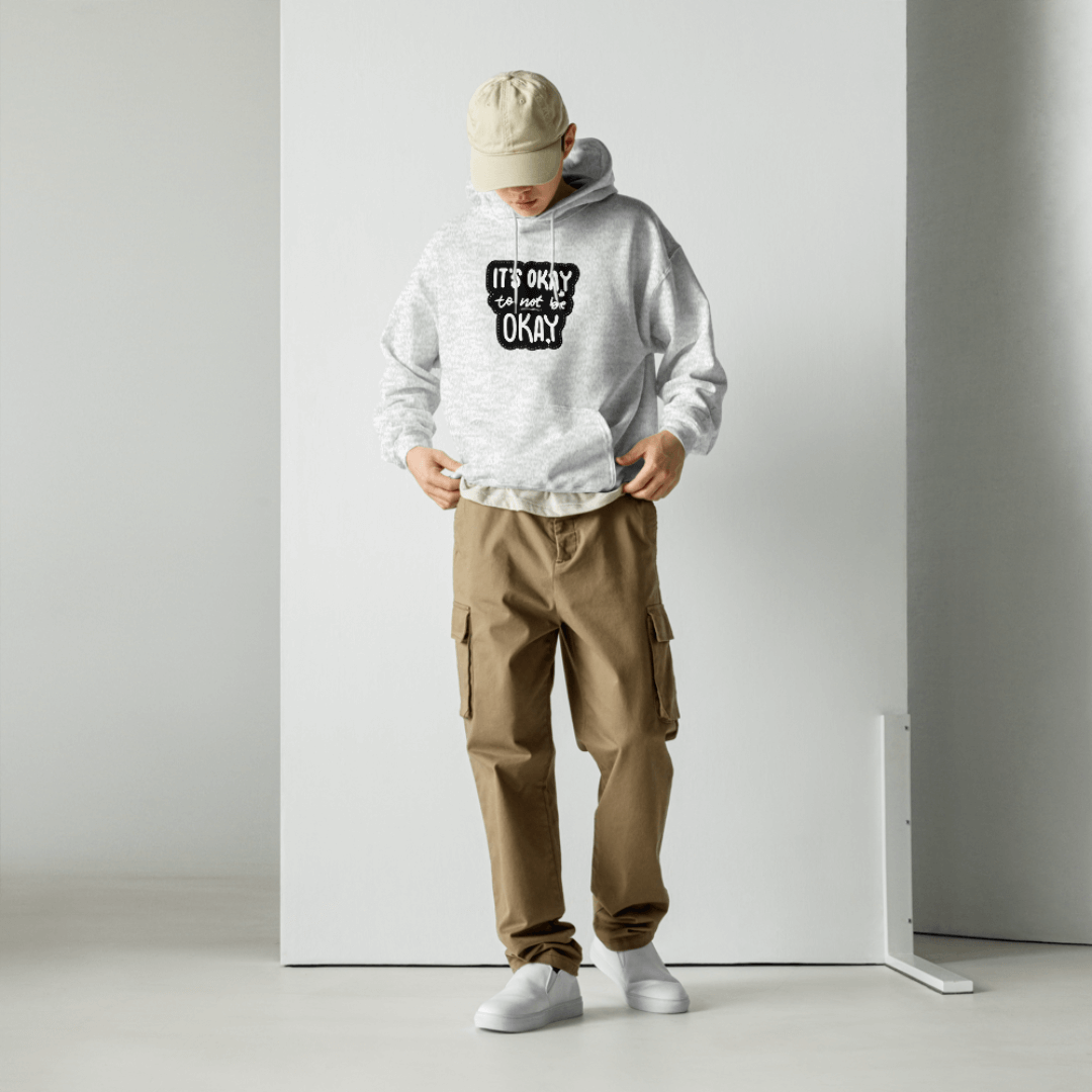 It's Okay to not be Okay - Unisex Hoodie (with Wrist Embroidery)