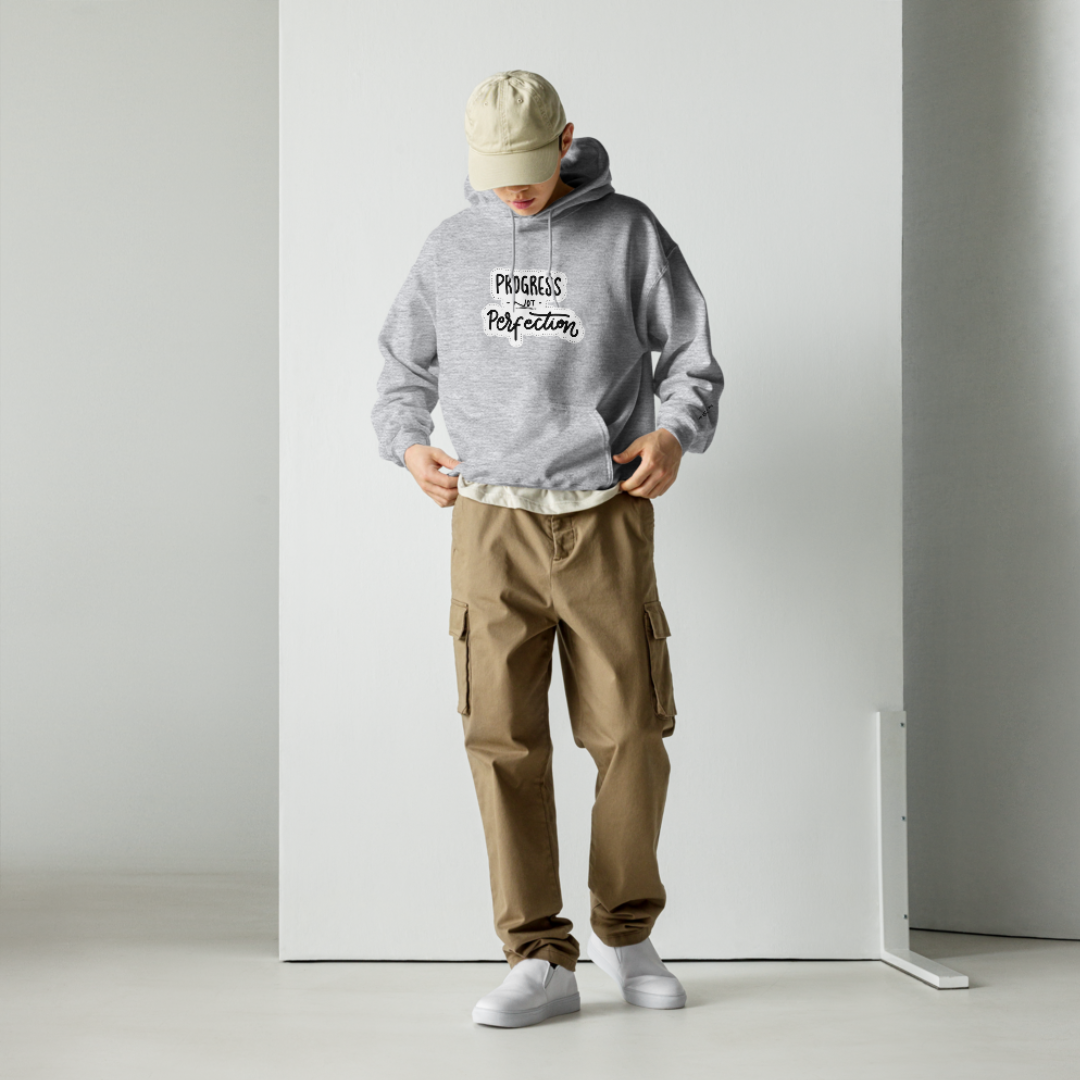 Progress NOT Perfection - Unisex Hoodie (with Wrist Embroidery)