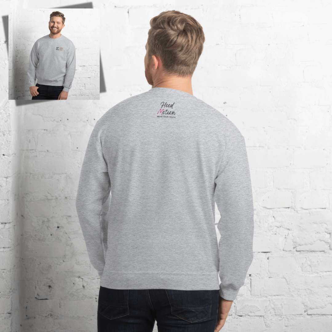 Share Give Receive Love - Unisex Sweatshirt (with Left Chest and Wrist Embroidery)