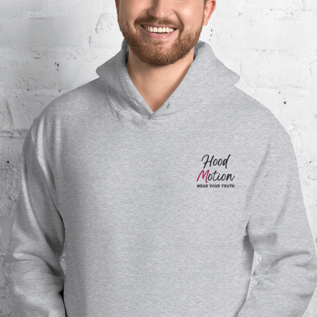 Hood Motion - Unisex Hoodie (with Left Chest and Wrist Embroidery + Back Print)