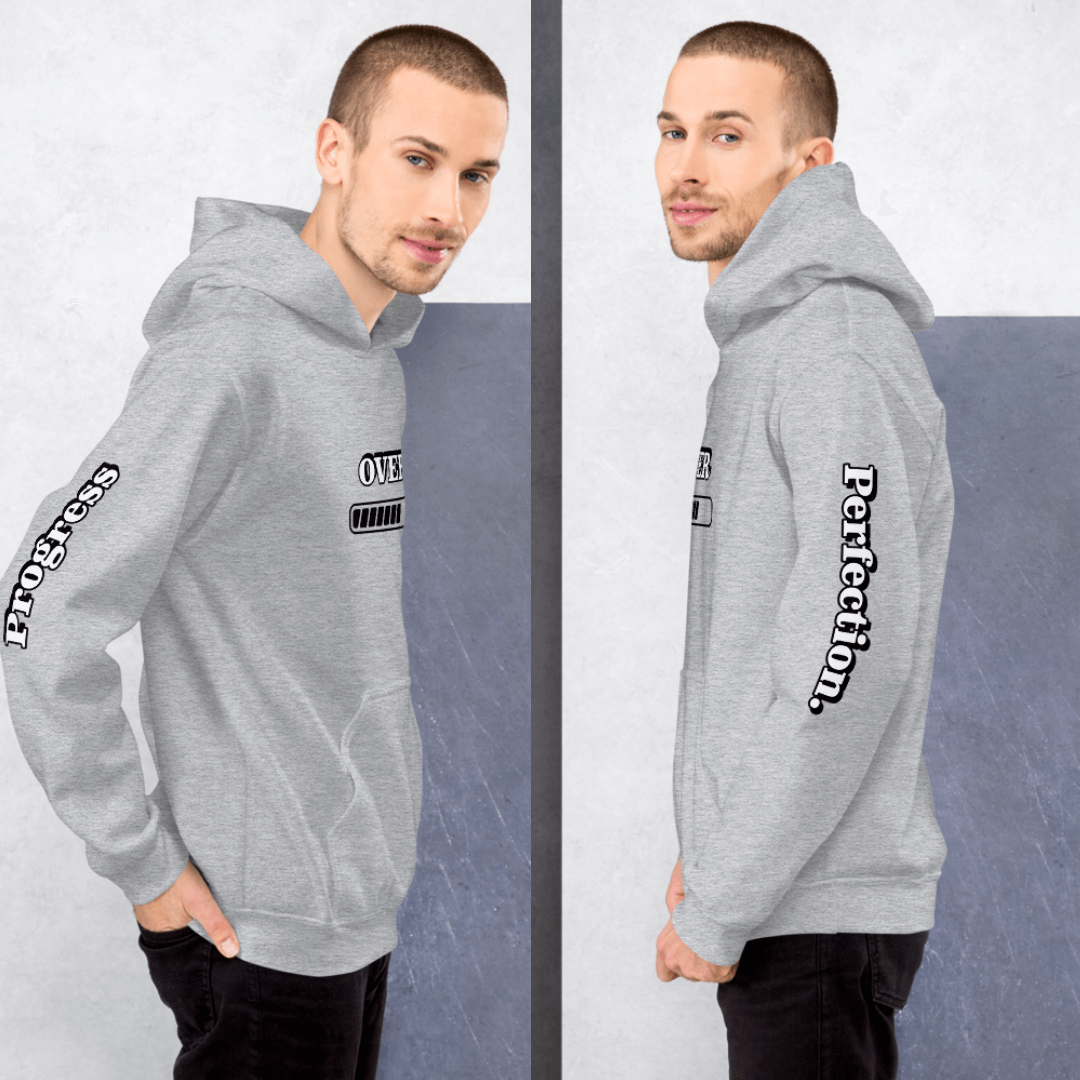 Progress OVER Perfection - Unisex Hoodie (with Sleeve Printing)