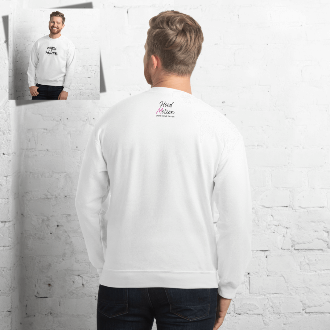 Progress NOT Perfection - Unisex Sweatshirt (with Wrist Embroidery)