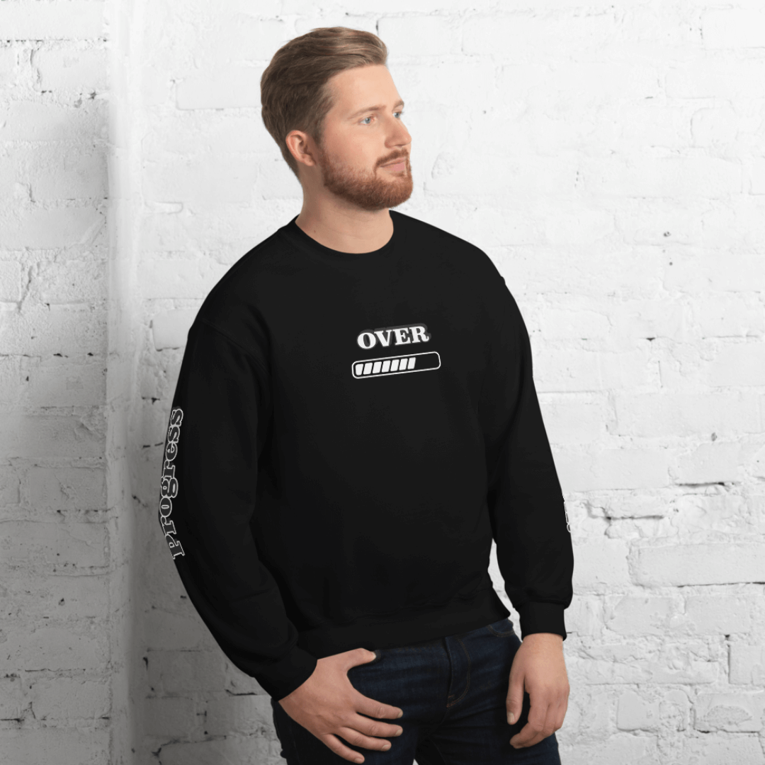 Progress OVER Perfection - Unisex Sweatshirt (with Sleeve Printing)